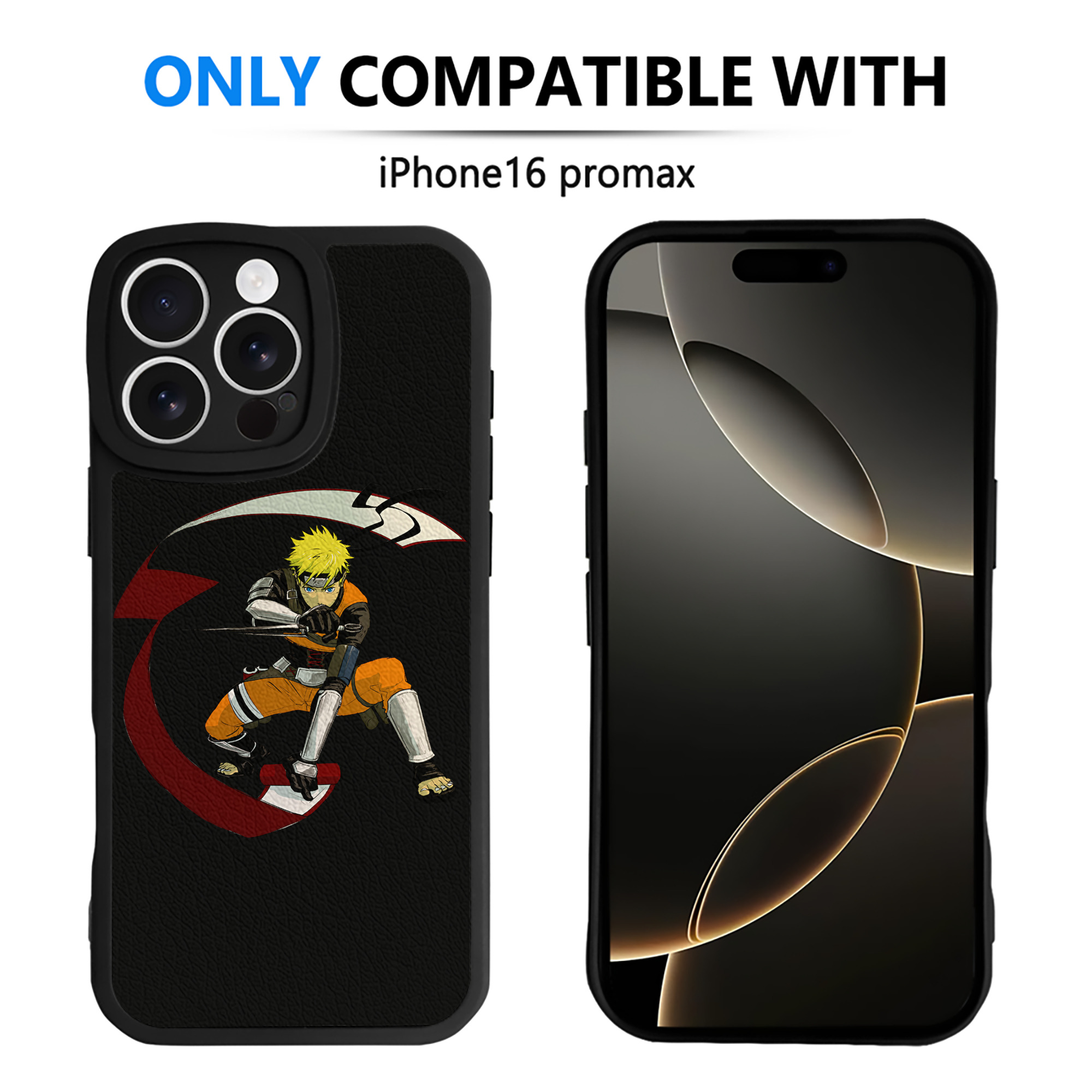 （画像用） NARUTO -ナルト- うずまき ナルト Uzumaki Naruto 【iPhone 16シリーズ対応】シリコンスマホケース（レザー調） 材質：シリコン